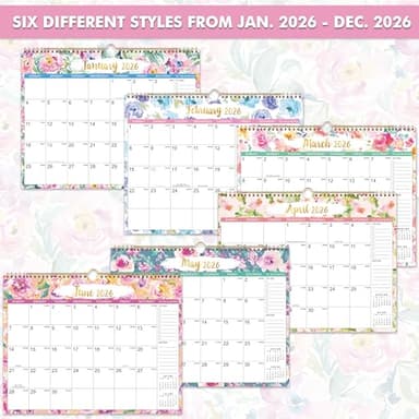 2026 Wall Calendar - January 2026 - December 2026, Calendar 2026, 14.7" x 11.5", 12 Months 2026 Calendar, Spiral Bound, Thick Paper - Image 5