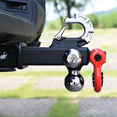 REYSUN Trailer Hitch Tri-Ball Hitch with Rotatoble Tow Shackle and Tow Hook, fits for 2-inch Receiver, Chrome Trailer Ball… - Image 3