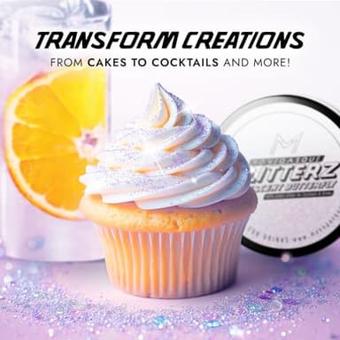 MONÉGASQUE Iridescent Edible Glitter for Drinks 10g – Halloween Edible Glitter for Cakes & Cocktails - Cocktail & Drink Shimmer Powder - Food Decorating Sprinkles, Cupcakes, & Cake Decorations Spray - Image 2