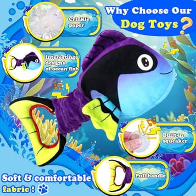 Squeaky Dog Toys for Aggressive Chewers -Suitable for Large Breeds-Chew Toys for Puppy Teething-Dog Toys to Keep Them Busy -Crinkle&Tug of War Play Indoor - Image 3