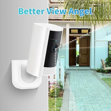 Adhesive Wall Mount Bracket for Ring Indoor Cam, Strong Adhesive Durable Camera Mount Stand for Ring Indoor Camera, Two Ways Installation Easy to Install (2 Pack,White) - Image 6