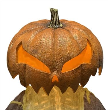 Haunted Hill Farm Pumpkin Sentinel by Tekky, Battery-Operated, Motion and Sound Activated Animatronic with Sound Effects and Lights for Indoor or Covered Outdoor Creepy Halloween Decoration - Image 10