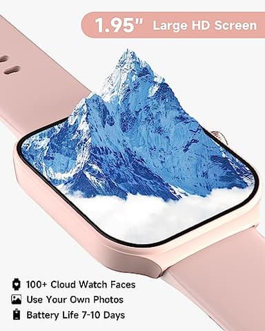 TOOBUR Smart Watch for Women Alexa Built-in, 1.95" Fitness Tracker with Answer/Make Calls, IP68 Waterproof/Heart Rate/Sleep Tracker/100 Sport Modes, Fitness Watch Compatible Android iOS - Image 4