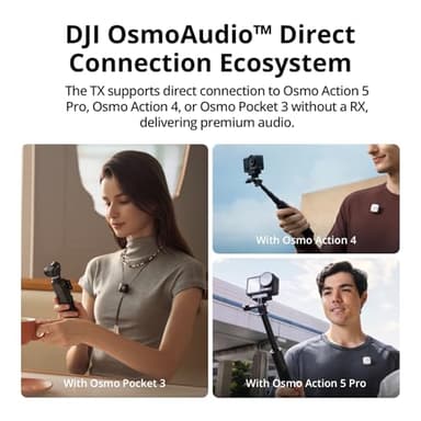 DJI Mic Mini (1 TX + 1 RX), Wireless Lavalier Microphone for iPhone/Camera/Android, Ultralight, Detail-Rich Audio, Noise Cancelling, Automatic Limiting, Vlog, Streaming, 400m Transmission - Image 5