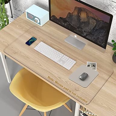 Oterri Clear Writing Desk Pad, 35.4’’x17” Heat Resistant Waterproof PVC Round Edge Durable Desk Protect Mat, Anti-Static Writing Mat Table Protector - Image 6