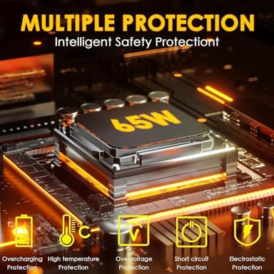 Ruilezyo 65W USB C Laptop Charger Compatible with Lenovo Thinkpad Chromebook Yoga Laptop and More USB Type C Power Cord - Image 3