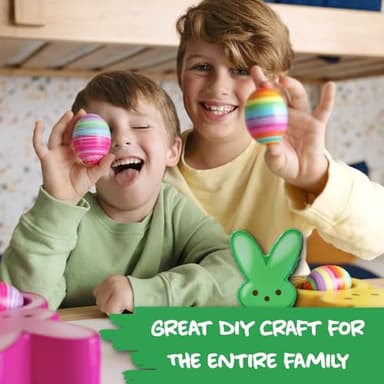 The Eggmazing Egg Decorator - Peeps Bunny - Arts and Craft Set Includes 6 Colorful Quick Drying, Non-Toxic Markers - Green - Packaging May Vary - Image 6