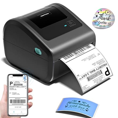 Omezizy Bluetooth Shipping Label Printer 4x6 - D450BT Thermal Label Printer for Shipping Packages, Small Business, Home, Office, Compatible with Amazon, Ebay, Tiktok, Etsy, USPS - Image 1