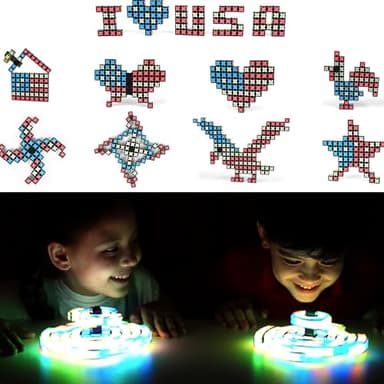 TOSY Magnet Cube 3x3 - 240 Magnets, 30 Blocks, 7in1 Toy: Puzzle Cube Game, Creative Building Blocks, Transformable Fidget Spinner, Infinity Cube, Magnet Tiles, UV Flashlight, Glowing STEM/STEAM Toy - Image 6