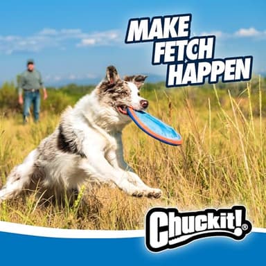 Chuckit! Paraflight Flying Disc Dog Toy - Water Floating Flyer - Durable Nylon Construction with Soft Rubber Edges - For Medium and Large Dogs - Size Large - 9.75" L x 9.75" W - Pack of 1 - Image 4