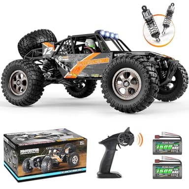 HAIBOXING Remote Control Car,1:12 Scale 4x4 RC Cars Protector 38+ KM/H Speed, 2.4G All-Terrain Off-Road Truck Toy Gifts for Boys and Adults Included Two Rechargeable Batteries Provide 40+ Min Playtime - Image 1