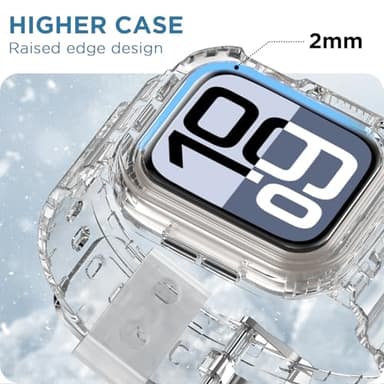 DABAOZA 5 Packs Compatible for Clear Apple Watch Band 42mm, Jelly Crystal Women Men TPU Strap for iWatch Series 11 10 9 8 7 6 SE 5 4 3 2 1 Ultra 3 2 (42-S11/S10, CrystalClear Series) - Image 4