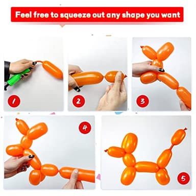 Long Balloons Animals, Thickening 260 Balloons for Tying Balloon Arch, Twisting Latex Magic Modeling Skinny Birthday for Kid‘s Party Wedding Decoartion 100pcs (Color) - Image 4