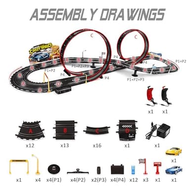 Kids Toy-Electric Powered Slot Car Race Track Set Boys Toys for 6 7 8-12 Years Old Boy Girl Best Gifts - Image 2