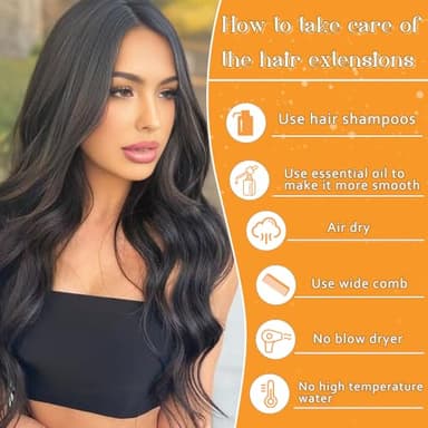 YDDM 20pcs Tape in Extensions Human Hair, 16 Inch Natural Black 100% Remy Human Hair Straight Invisible Seamless Tape in Hair Extensions for Women (1B#, 16 Inch) - Image 7