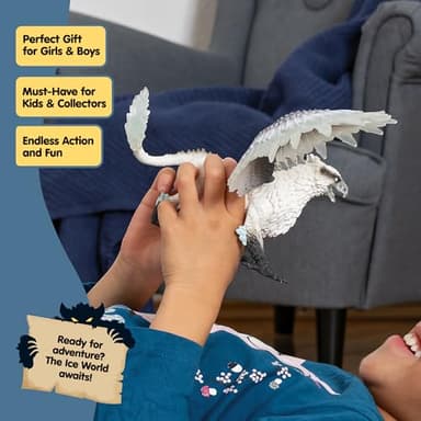 Schleich Eldrador Creatures - 13" Ice Griffin Toy - Movable Wing Dragon Action Figure for Boys and Girls - Mythical Creature Figures - Fantasy Beast Figurine - Fun Monster Toys for Kids Ages 7+ - Image 3