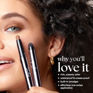 Julep Eyeshadow 101 Cream-to-Powder Waterproof Shadow Stick – Smoky Amethyst Shimmer – Long-Lasting, Crease-Proof, Rich Purple Shimmer Cream Eyeshadow with Built-in Smudger - Image 4