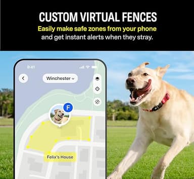 Fi Series 3 Smart Dog Collar - GPS Dog Tracker and Activity & Health Monitor, Waterproof, LED Light, Escape Alerts, Nationwide Coverage [Free 1 Year Membership] (Blue, Large) - Image 3