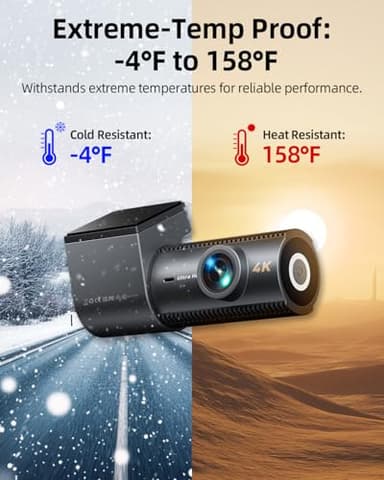 4K Dash Cam Front and Rear, 64GB SD Card, 1.5” IPS Display Car Camera, 5Ghz WiFi+App Control, Night Vision, 24H Parking Mode, G-Sensor, WDR, 170° Wide Angle, 4K+1080P Dual Dash Camera for Cars - Image 9