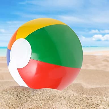ArtCreativity Rainbow Inflatable Beach Balls Bulk (Pack of 12) Multicolored 12" Floating Toddler Pool Toys, Summer Water Toys for Boys and Girls, Luau Party Decorations, Beach Essentials - Image 4