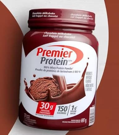 Premier Protein Powder, Chocolate Milkshake, 30g Protein, 1g Sugar, 100% Whey Protein, Keto Friendly, No Soy Ingredients, Gluten Free, 17 Servings, 24.5 Ounce (Pack of 1) - Image 2
