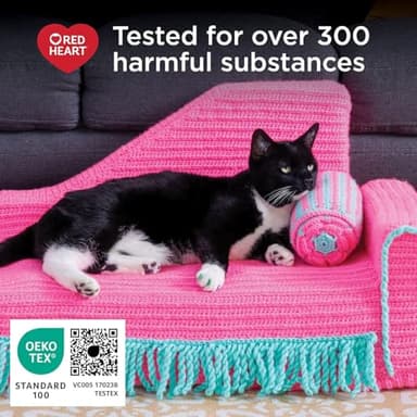 Red Heart Super Saver Black Yarn - 3 Pack of 198g/7oz - Acrylic - 4 Medium (Worsted) - 364 Yards - Knitting/Crochet - Image 5