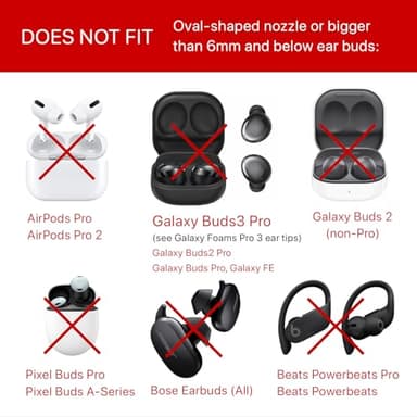 AirFoams Pro Universal Memory Foam Ear Tips with Silicone Shield Patented for Sony WF-1000XM5, WF-1000XM4, Powerbeats Pro 2, Beat Fit Pro, Beats Studio Buds Plus, Beats Flex. Replacement. (SML) - Image 6