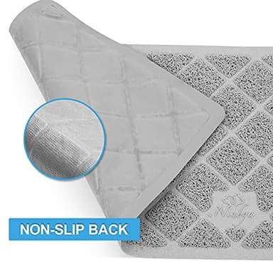 Niubya Premium Cat Litter Mat, Litter Box Mat with Non-slip and Waterproof Backing, Litter Trapping Mat Soft on Kitty Paws and Easy to Clean, Cat Mat Traps Litter from Box - Image 5