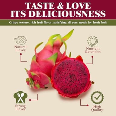Himalayan Chef Freeze-Dried Dragon Fruit 15g/Each (Pack of 10) | Organic Dried Fruit Snacks, Healthy Snack for Kids & Adults, Freeze-Dried Fruit - Image 7