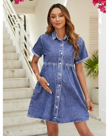 GRAPENT Fall Dresses for Women Party Dress Summer Casual Homecoming with Sleeves Cute Outfits Color Reef Blue Size Large 12 14 - Image 4