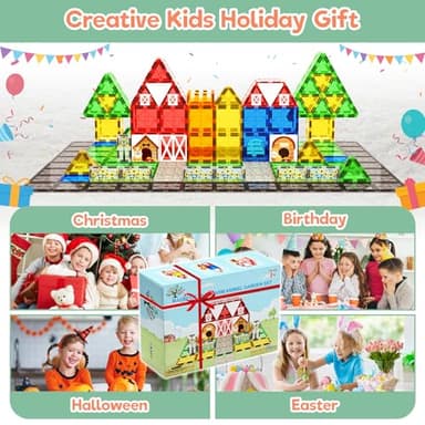 Magnetic Tiles Toddler Toys Garden Farm Animal Set, Magnetic Blocks Montessori Sensory Educational Learning Building Magnet Toys for 3 4 5 6 Year Old Boys Girls, Kids Games Party Birthday Easter Gifts - Image 7