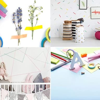 60 Rolls Washi Tape Sets 8mm Wide 10ft Long Basic Solid Color Rainbow Colored Decorative Thin Masking Tapes for Arts, Children Gifts, Bullet Journals, Wrapping Planner, Calendar, Scrapbooking DIY - Image 8