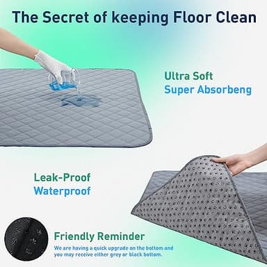 Eterish Reusable Washable Pee Pads for Dogs Large/Extra Large 36'' x 41'' 2 Pack, Absorbent Pet Puppy Dog Training Pads Non-Slip, Waterproof Whelping Potty Pads for Dogs Leak-Proof - Image 2