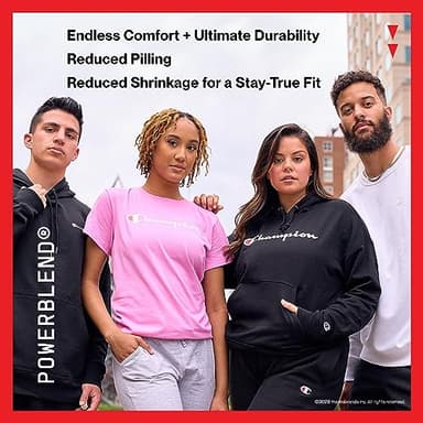 Champion Men's Fleece Joggers, Sweatpants, Standard Fit, Midweight, Script, Available in Regular and Big, Granite Heather-C Patch Logo, Large Tall - Image 3