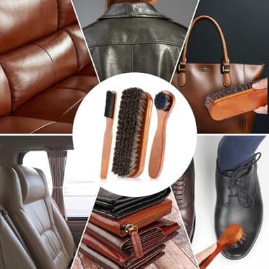 13Pcs Polish Kit for Men & Women - 3 Horsehair Brushes, Black Brown Neutral Mink Oil for Shoes, Boots Shine Care Kit - Image 7