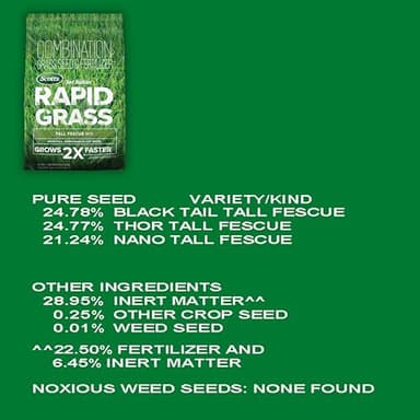 Scotts Turf Builder Rapid Grass Tall Fescue Mix, Combination Seed and Fertilizer, Grows Green Grass in Just Weeks, 5.6 lbs. - Image 2