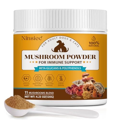 Mushroom Supplement Powder for Dogs & Cats, Turkey Tail Mushroom for Pets, Lipoma for Cats, 11 Organic Mushroom Complex, Partner Guard for Dogs Lumps and Bumps - Image 1