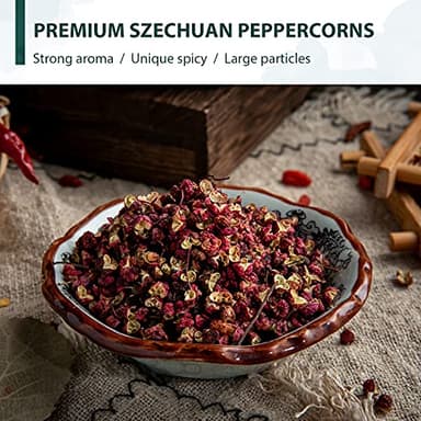 Soeos Sichuan Peppercorns, 8oz(227g), Authentic Szechuan Red Peppercorn, Numbing and Tingle Effect, Less Seeds, Strong Flavor, Essential for Mapo Tofu, Kung Pao Chicken and Asine Cusine - Image 4