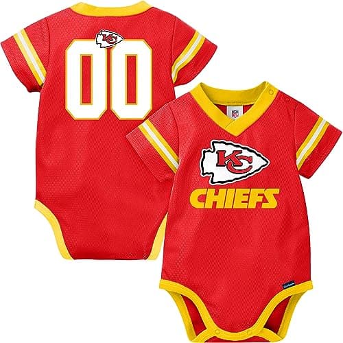 Gerber Unisex Baby Standard NFL Jersey Onesie Bodysuit, Team Color, 3-6 Months - Image 1