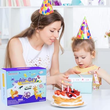 Air Dry Clay 56 Colors, Modeling Clay for Kids, DIY Model Magic Clay, Molding Clay Kit with Sculpting Tools, Non-Sticky Soft and Super Light, Arts and Crafts Gift for Boys Girls Kids - Image 6