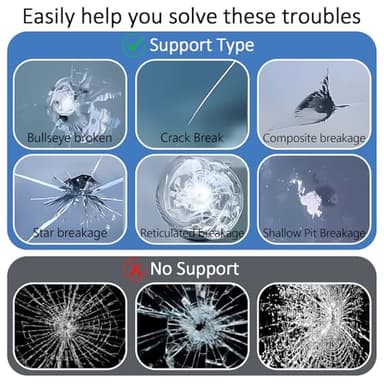 CAIJINEW Windshield Crack Chip Repair Kit: 2 Bottles Quick Fix Car Windows Glass Tool Used for Scratches Star Shaped - Image 3