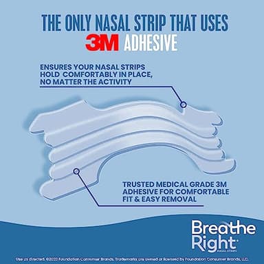 Breathe Right Nasal Strips | Extra Strength | Clear | For Sensitive Skin I Drug-Free Snoring Solution & Nasal Congestion Relief Caused by Colds & Allergies | 44 Count (Packaging May Vary) - Image 5