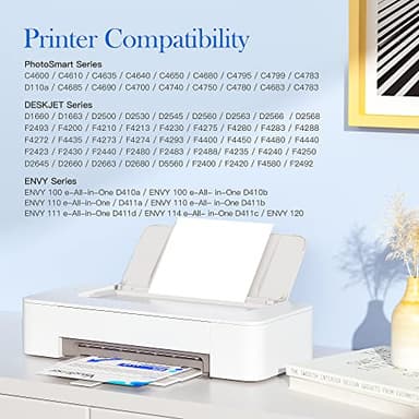 Valuetoner Remanufactured 60XL Ink Cartridge Replacement for HP 60 Ink Cartridge Combo Pack Color and Black 60XL High Yield for PhotoSmart D110 C4680C Deskjet D2680 F2430 Envy 110 120 Printer (2 Pack) - Image 2