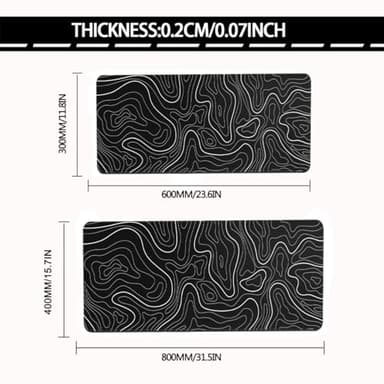 Large Mouse Pad for Desk - Gaming Mouse Pad with Non-Slip Base Stitched Edges, Desk Mat Desk Pad for Keyboard and Mouse - Image 2