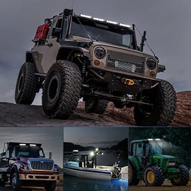 Nilight Side Shooter LED Pods 2PCS 6.5 Inch 60W Flood Spot Beam Combo Light Bar LED Fog Driving Lighting Work Lamp for Truck ATV UTV Boat - Image 7