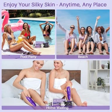 BLITZWAX Brazilian and Bikini Waxing Kit for Women, Hard Wax Warmer for Face, Legs and Body, At Home Hair Removal Kit, Beginner Friendly, Digital Fast Heating, 51 Wax Items - Image 9