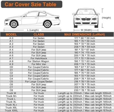 Kayme Car Cover Waterproof All Weather for Large Sedan,Outdoor Cover Fit for Ford Crown Victoria, Cadillac DTS, Grand Marquis, Lincoln Continental Town Car, Chevy Impala Caprice (209 to 218 inch - Image 8