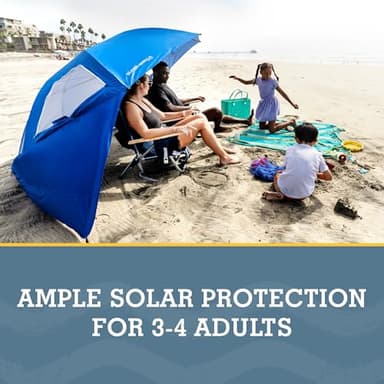 Sport-Brella Super-Brella SPF 50+ Sun and Rain Canopy Umbrella for Camping, Beach and Sports Events (8-Foot, Blue) - Image 3