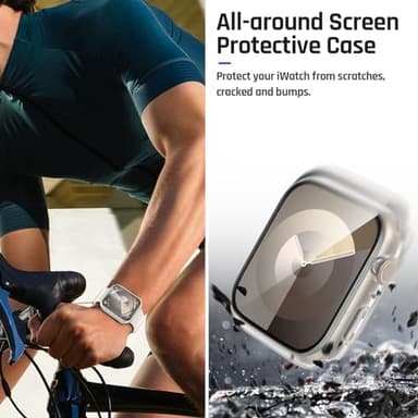 Goton Waterproof Case Compatible for Apple Watch Screen Protector Series 6/5/4, SE 3/2/1 40mm, Hard Bumper with Tempered Glass for iWatch Cover 40 mm - Image 5