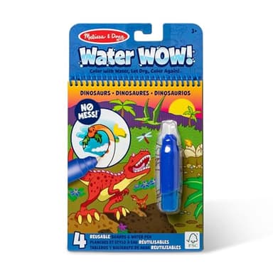 Melissa & Doug On The Go Water Wow! Mess Free Coloring Book, Reusable Water-Reveal Activity Pad, Dinosaurs, Travel Toys, Party Favors, for Toddlers & Kids Ages 3+ - Image 1